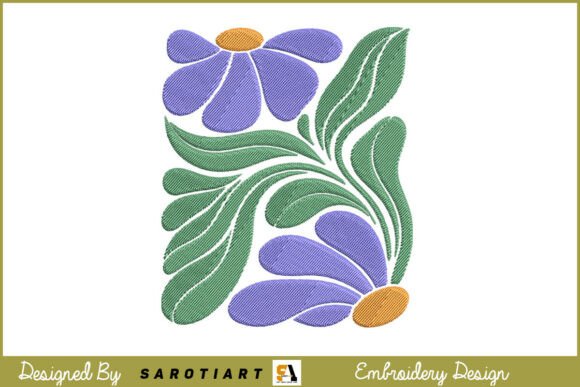 Boho Flowers Design for Embroidery