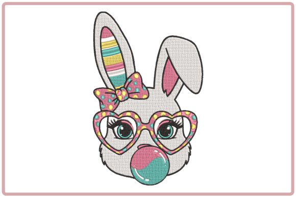 Bunny Bubblegum Embroidery Design Review for Boutique Sweatshirts