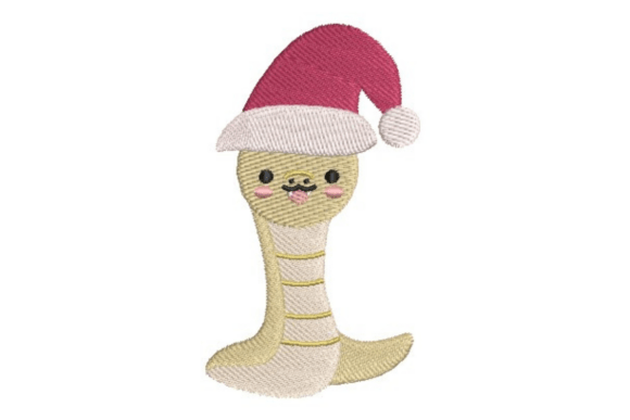 Christmas Snake Embroidery: A Festive & Unique Holiday Design