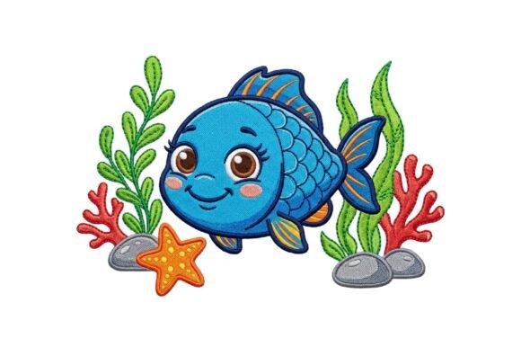 Cute Blue Fish Embroidery Design: A Seasonal Staple?