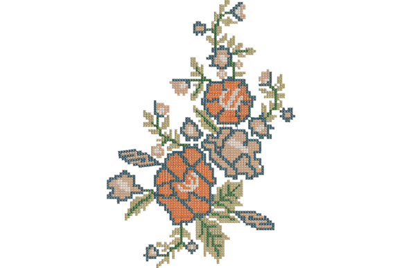 Floral Cross Stitch Embroidery Design Review