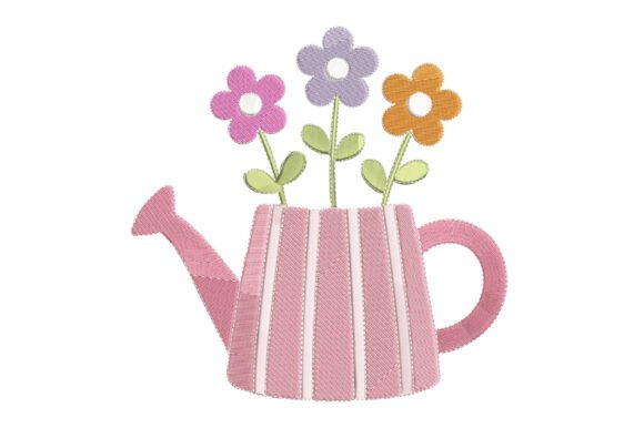 Flower Watering Can Embroidery Design Review