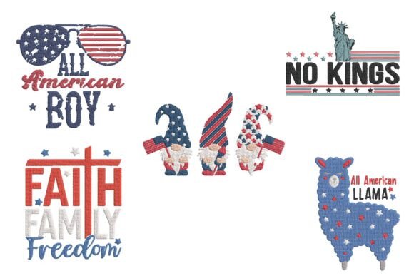 h1>Patriotic USA Gnome Embroidery Design Bundle