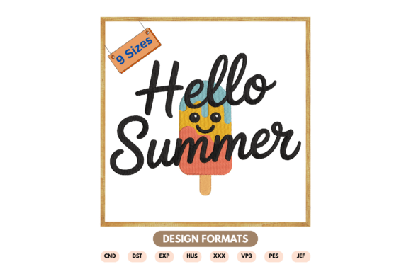 Hello Summer Popsicle Embroidery Design Review