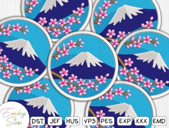 Japanese Landscape Patch Embroidery File Review