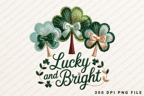 Lucky and Bright Embroidery PNG Design Review for Boutique Apparel