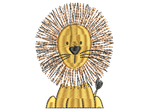 Minimal Cute Lion Embroidery Design Review