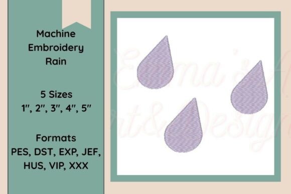 Rain Drop Design Review for Real Embroidery Projects